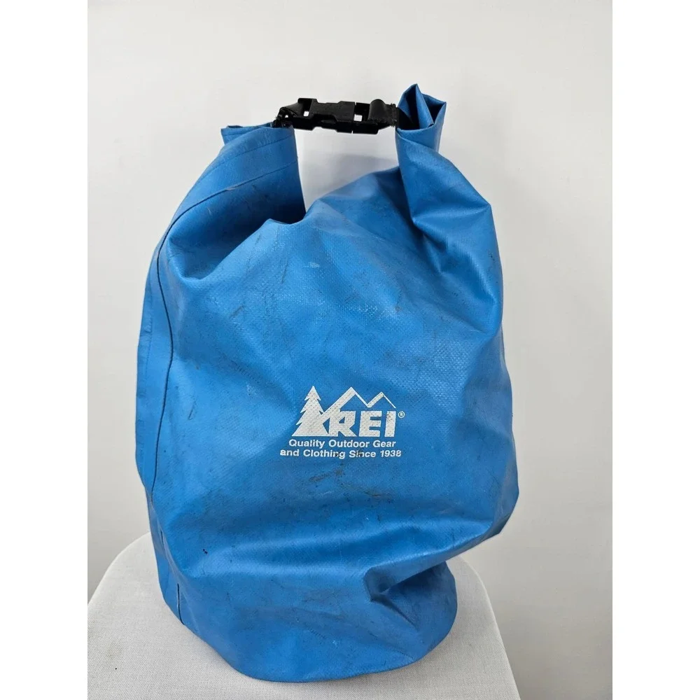 REI Blue Waterproof Roll Top Dry Bag Heavy Duty Outdoor Gear Storage medium